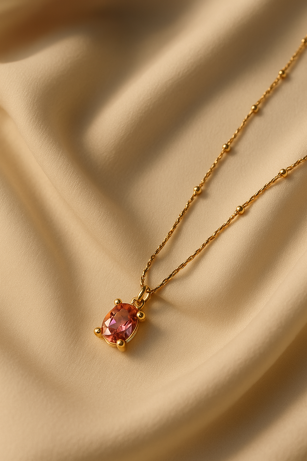 Pink Sapphire Necklace