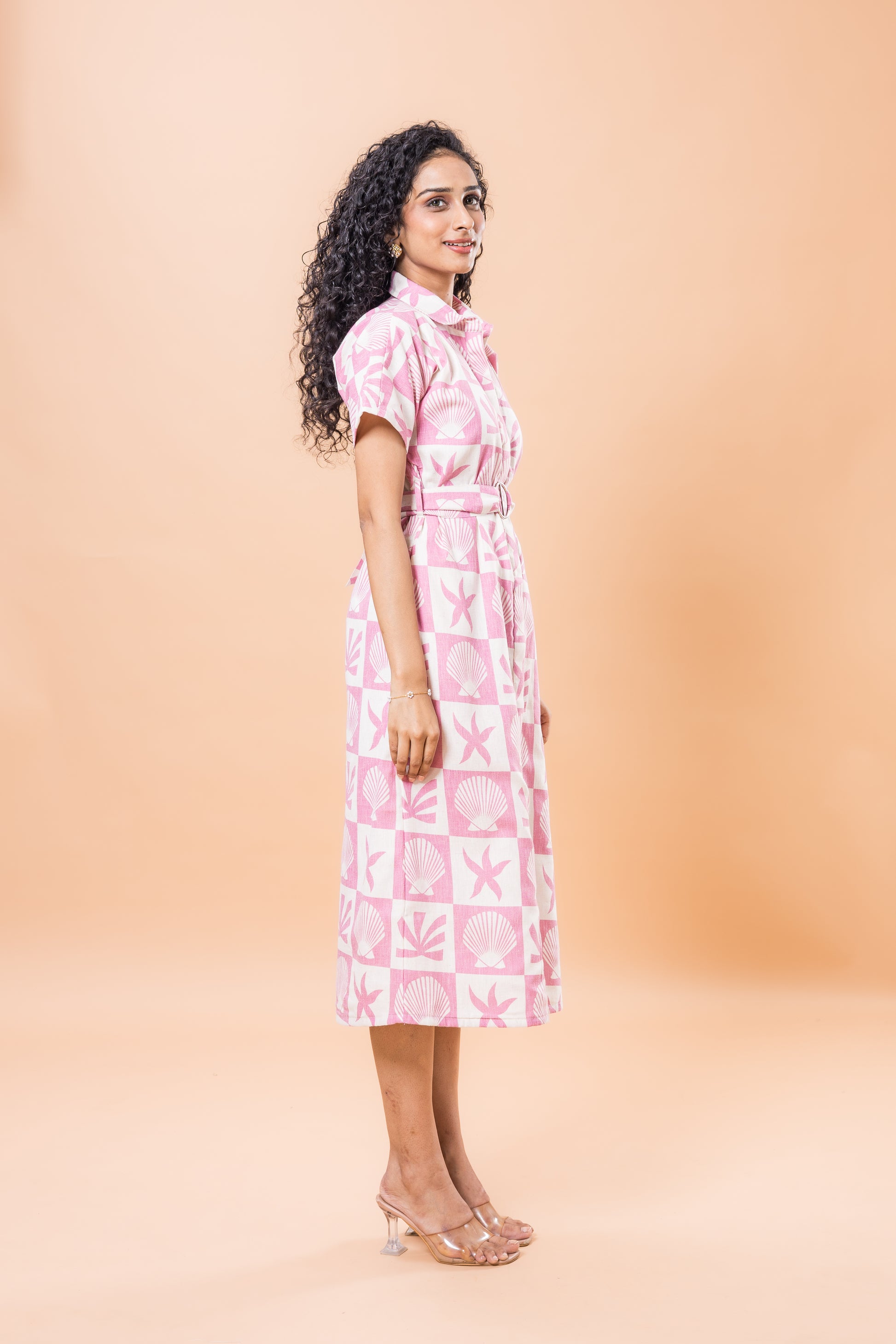 Linen Shell Printed Dress