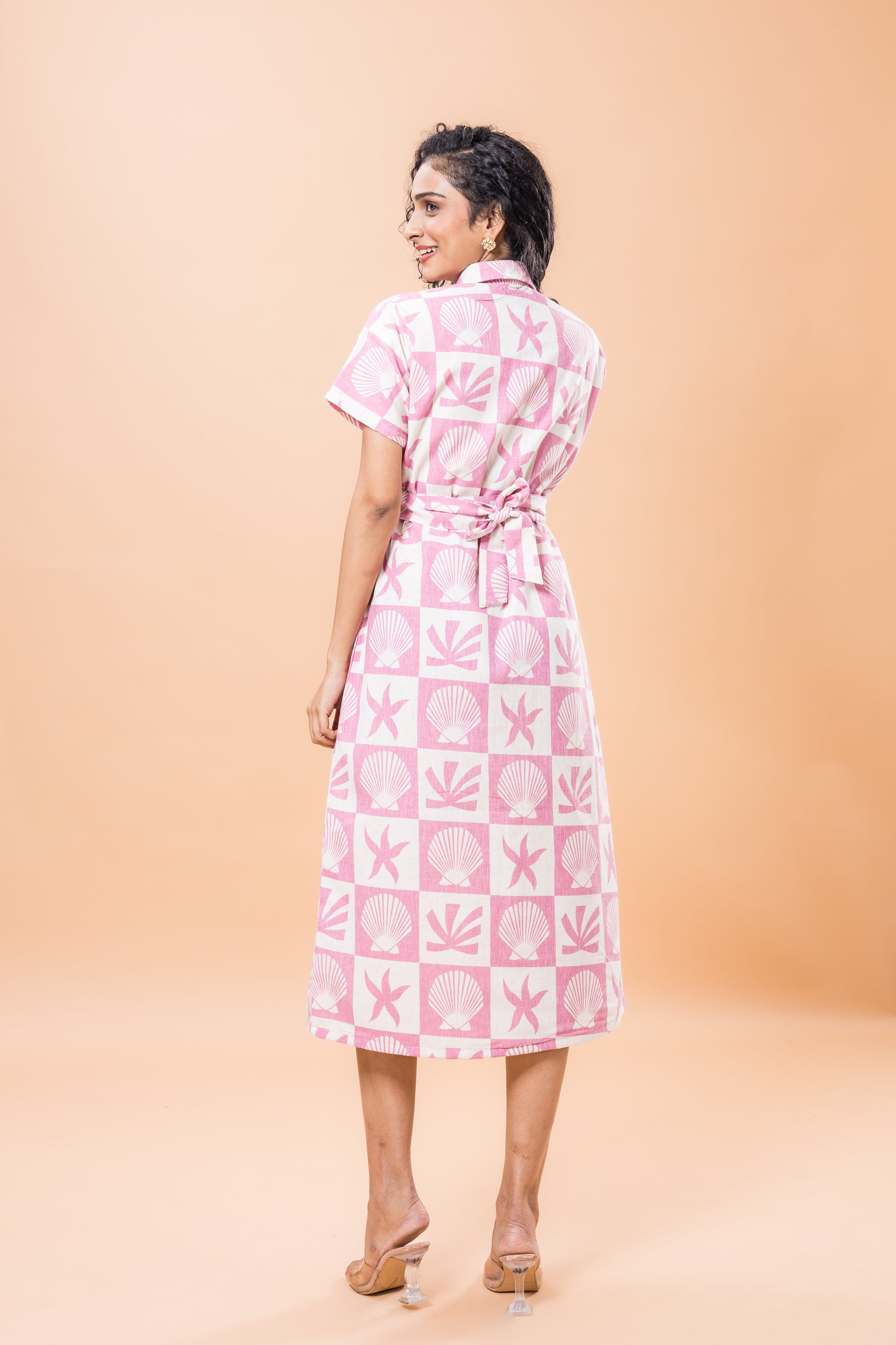 Linen Shell Printed Dress