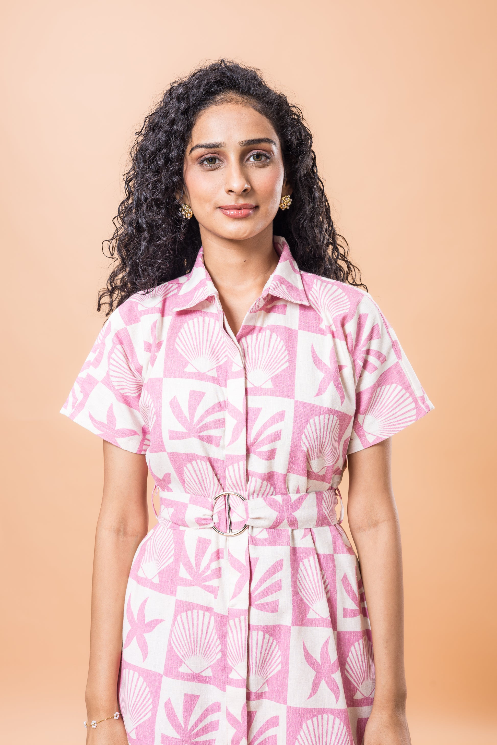 Linen Shell Printed Dress