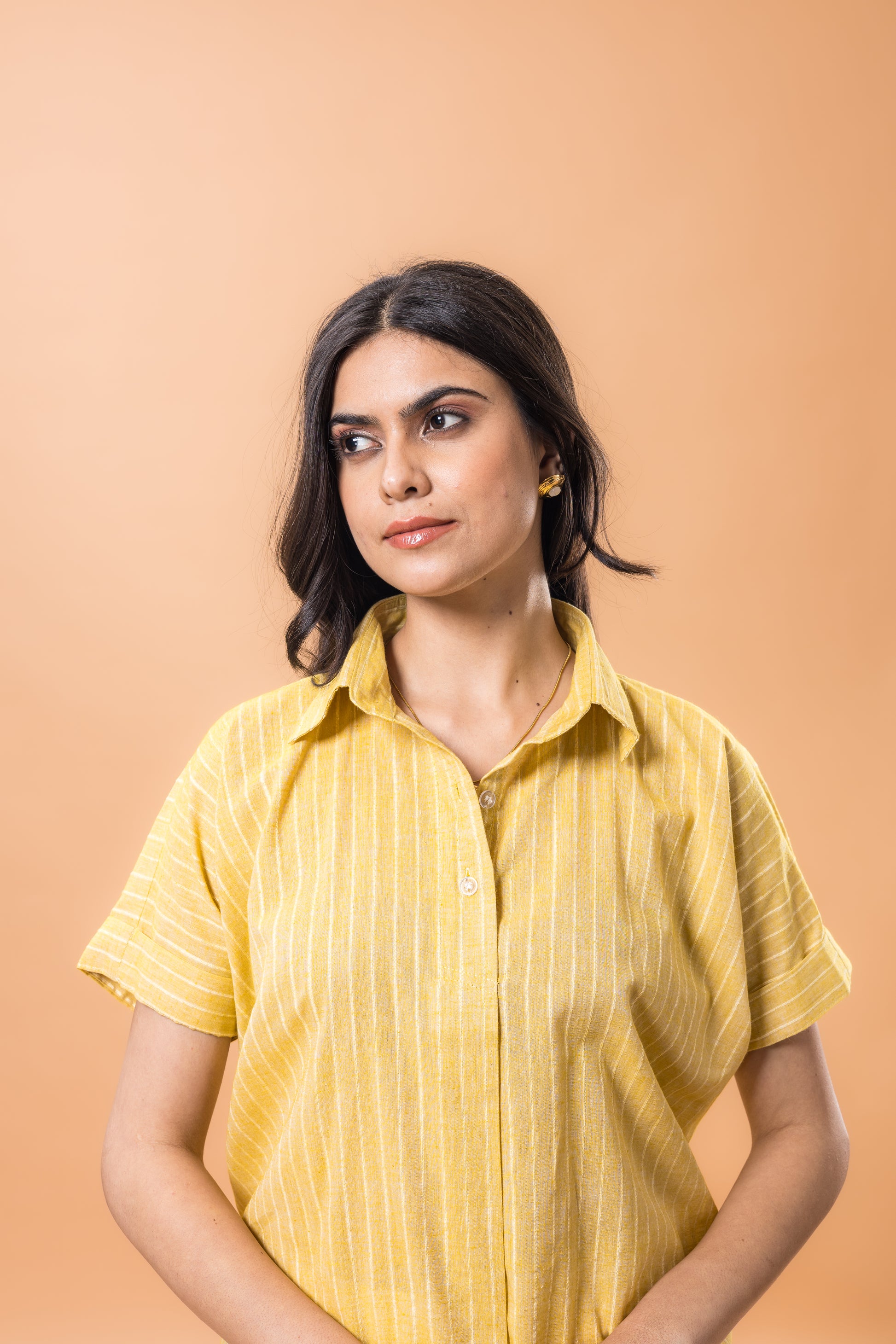 Amber soft striped top