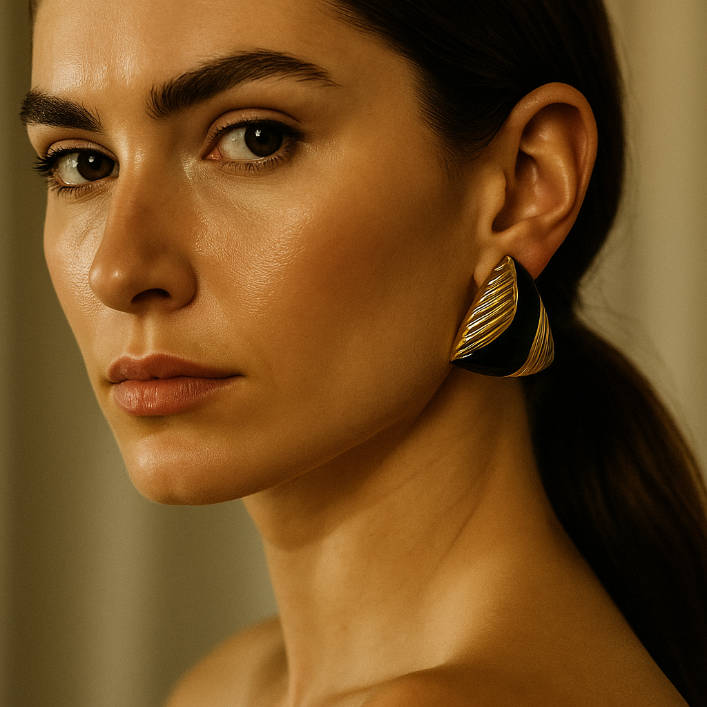 Stylish Golden Triangle Earring