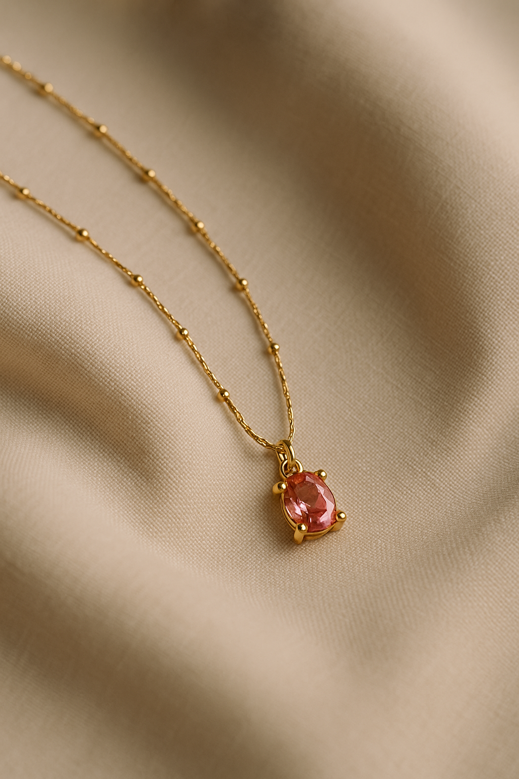 Pink Sapphire Necklace
