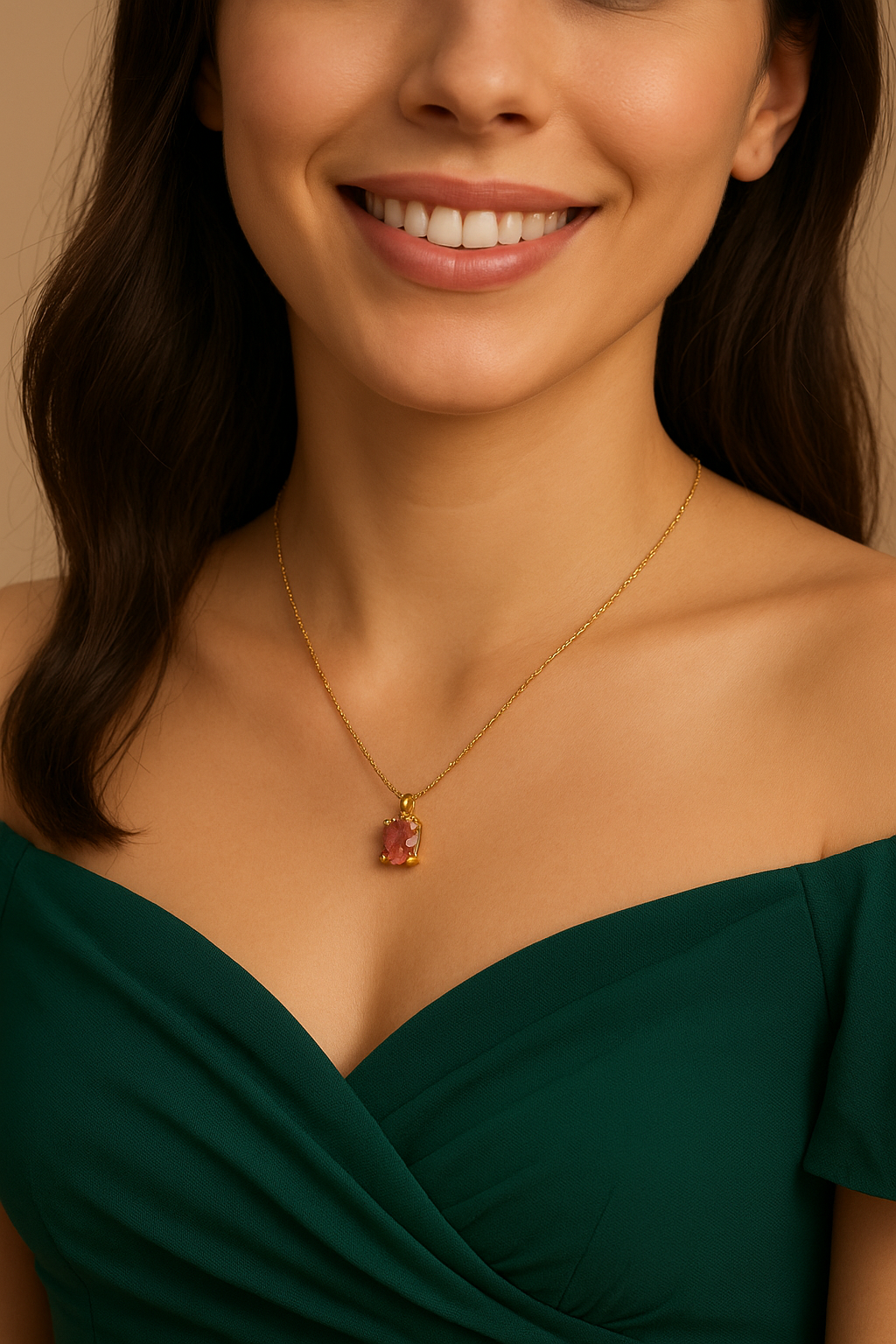 Pink Sapphire Necklace