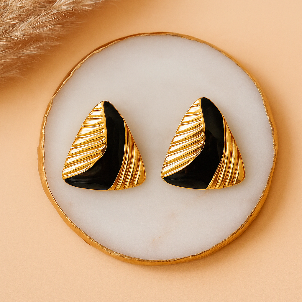 Stylish Golden Triangle Earring