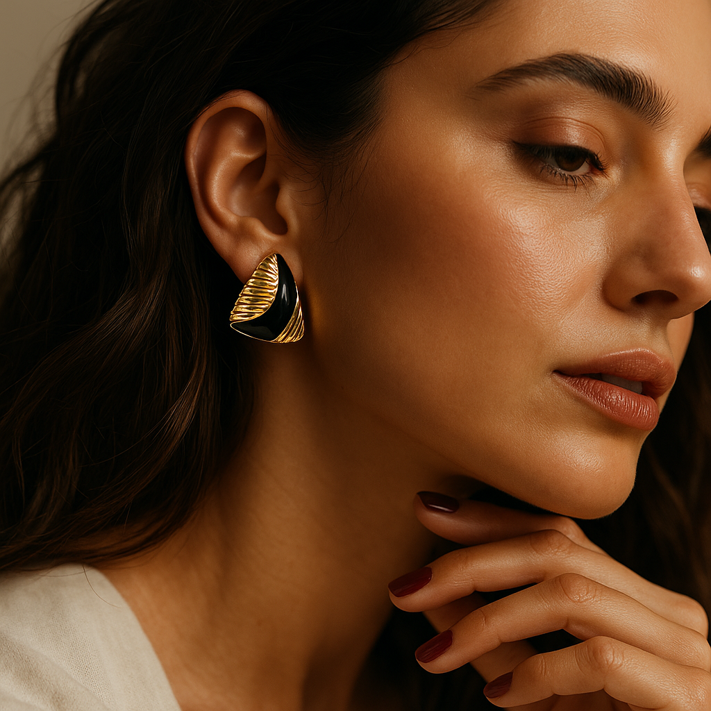 Stylish Golden Triangle Earring