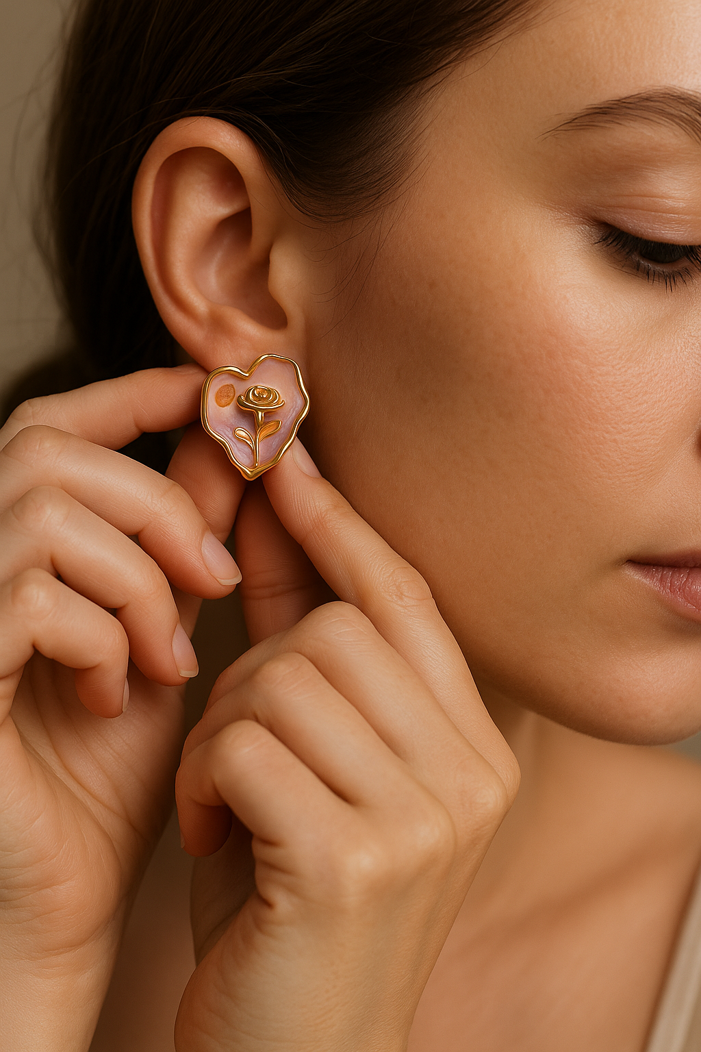 Rosette Love Earring
