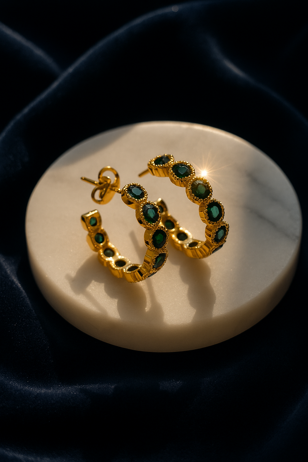Green Stone Grace Earringa