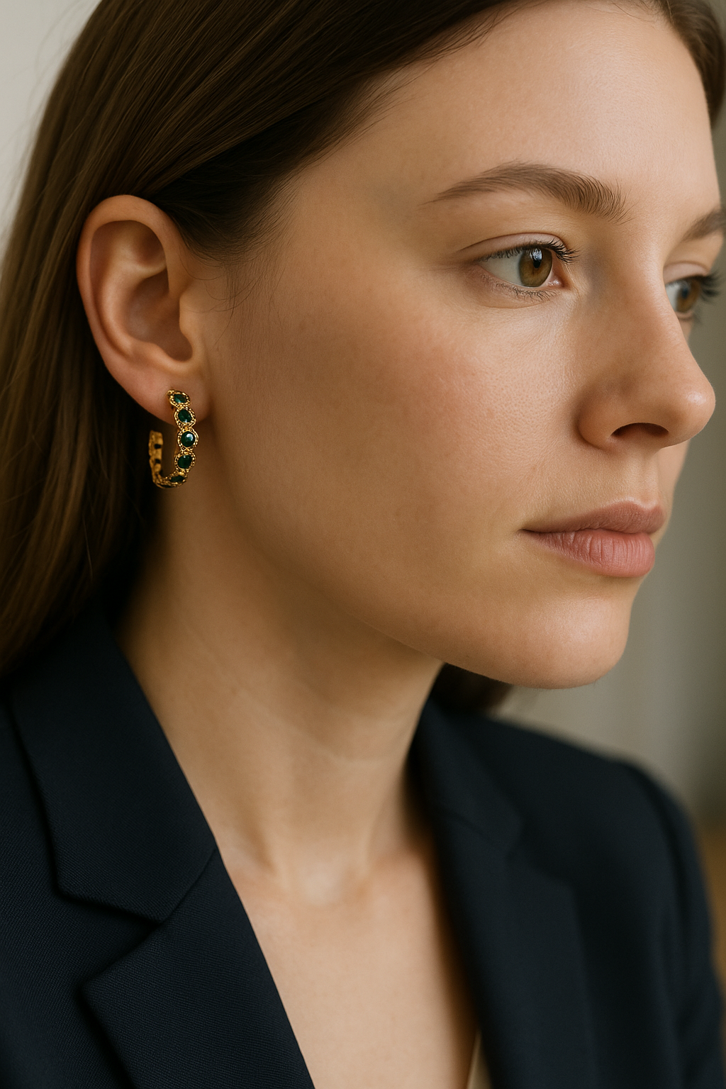 Green Stone Grace Earringa