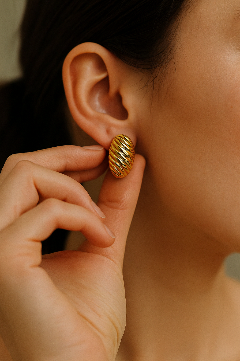 Golden Orbs Earring
