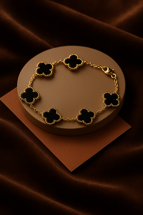 Black Flower Bracelet