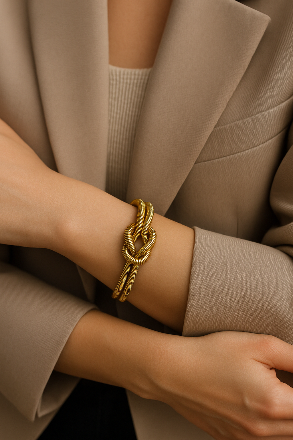 Knot Bracelet- 18kt Gold Plated