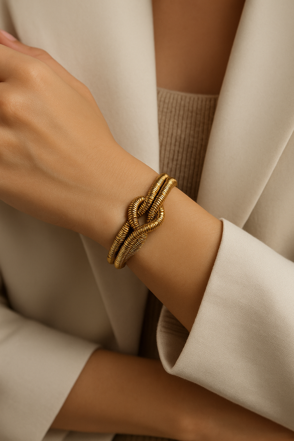 Knot Bracelet- 18kt Gold Plated
