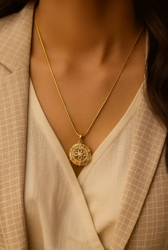 Petal And Pearl Necklace