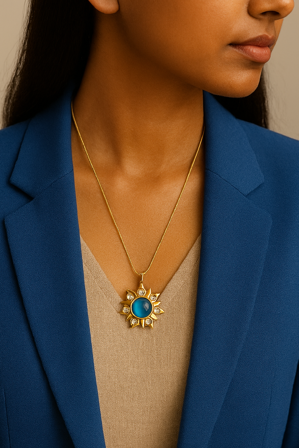 Deep Blue Grace Necklace