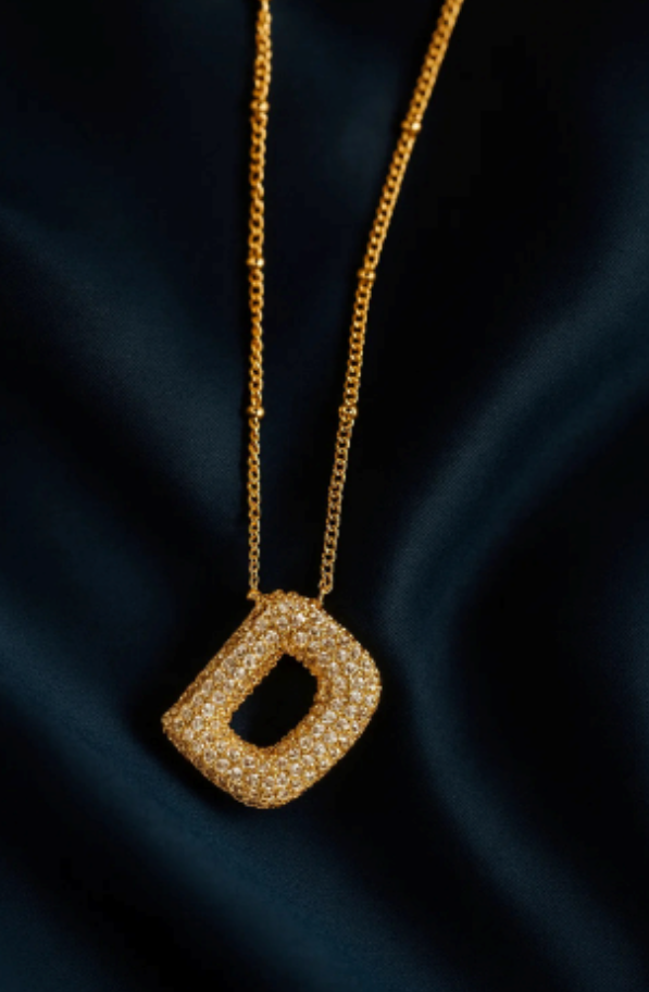 Daisy Blossom D Pendant Necklace