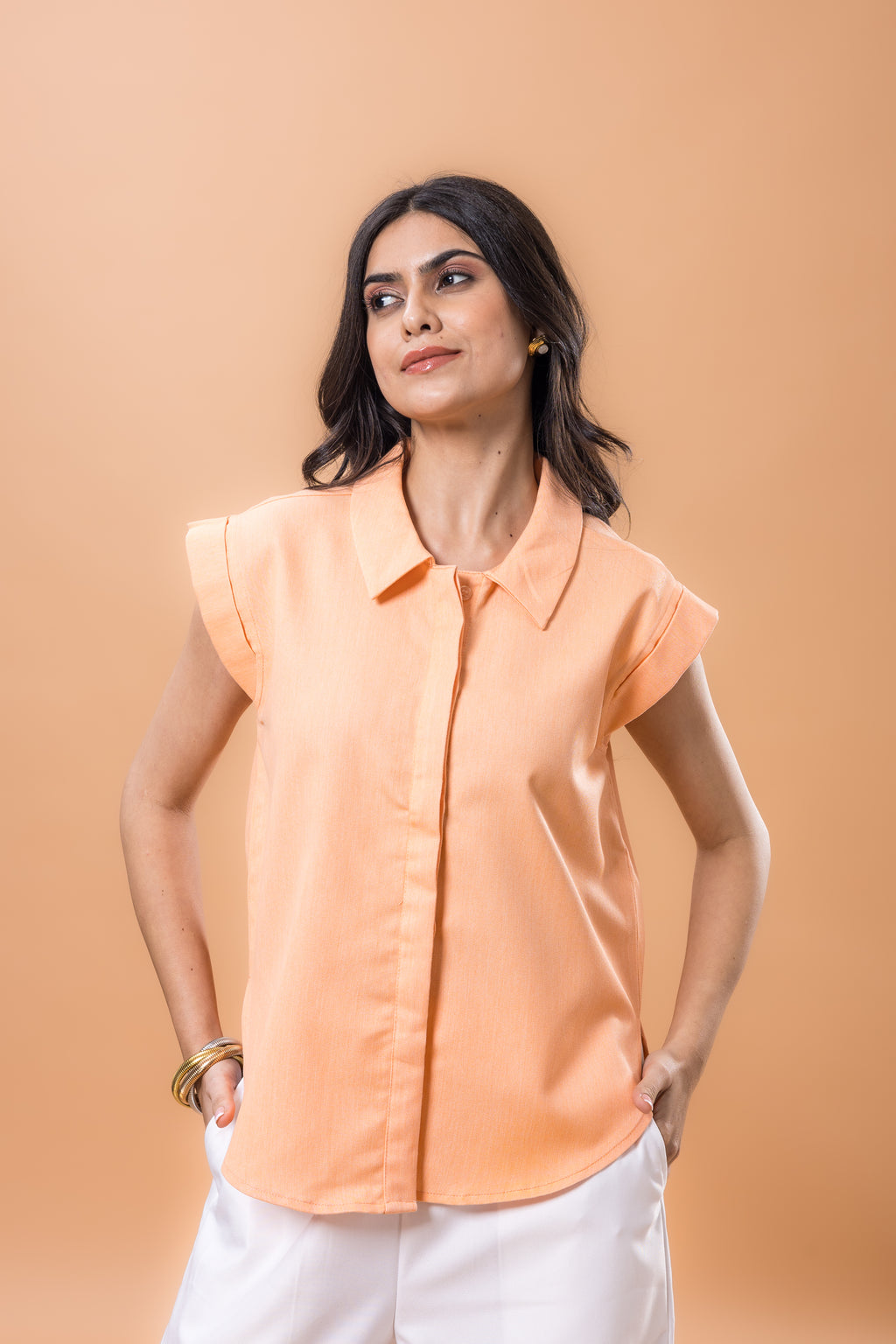 Cotton Denim Peach dust top