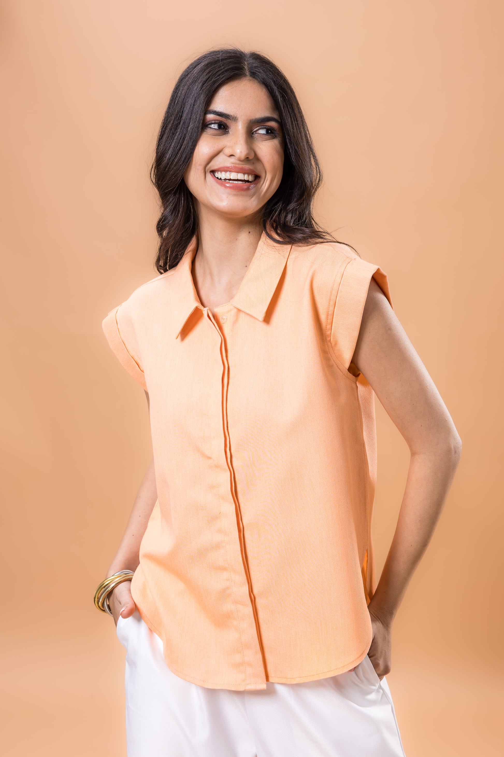 Cotton Denim Peach dust top