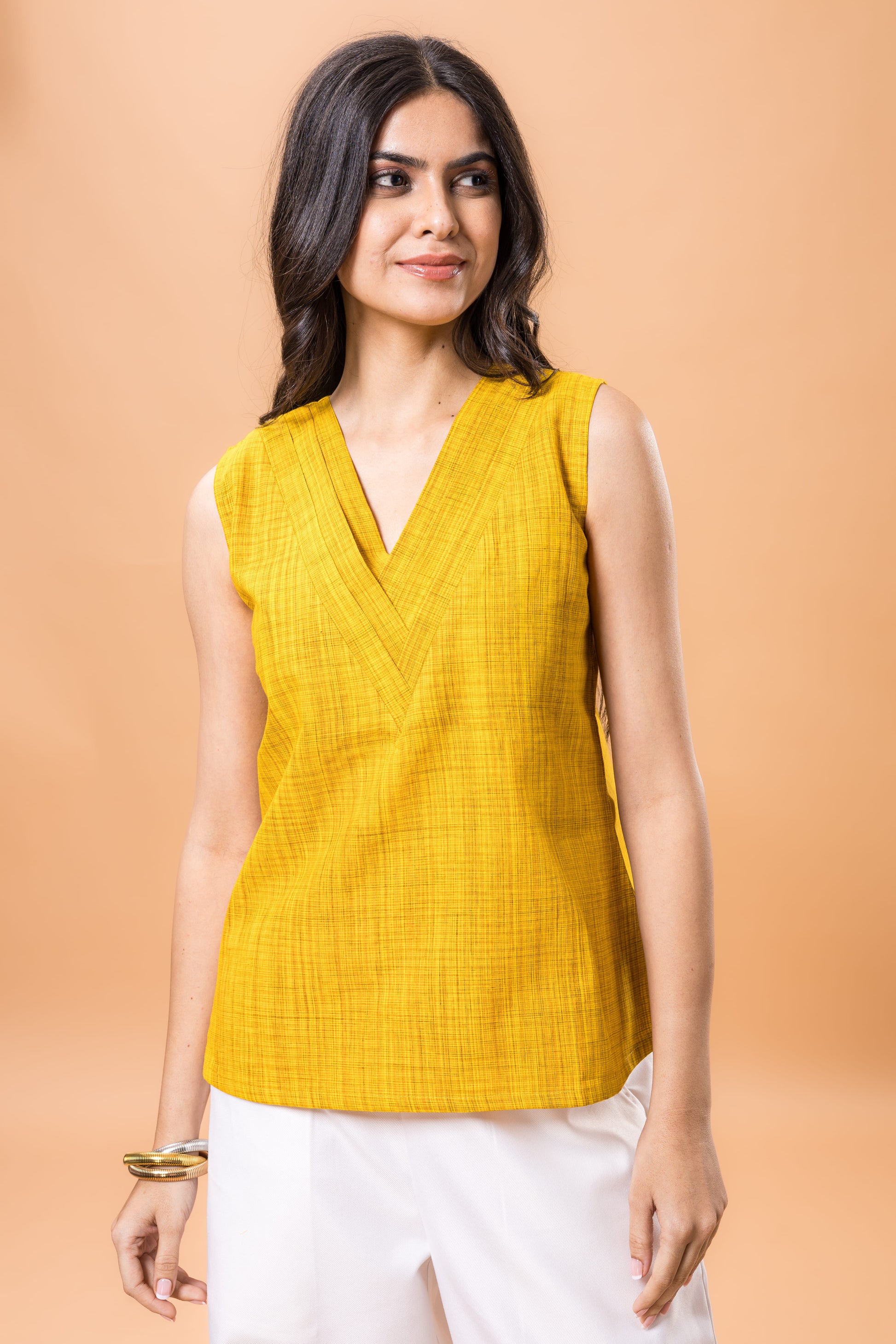 Pure Cotton Daylight Yellow cotton top