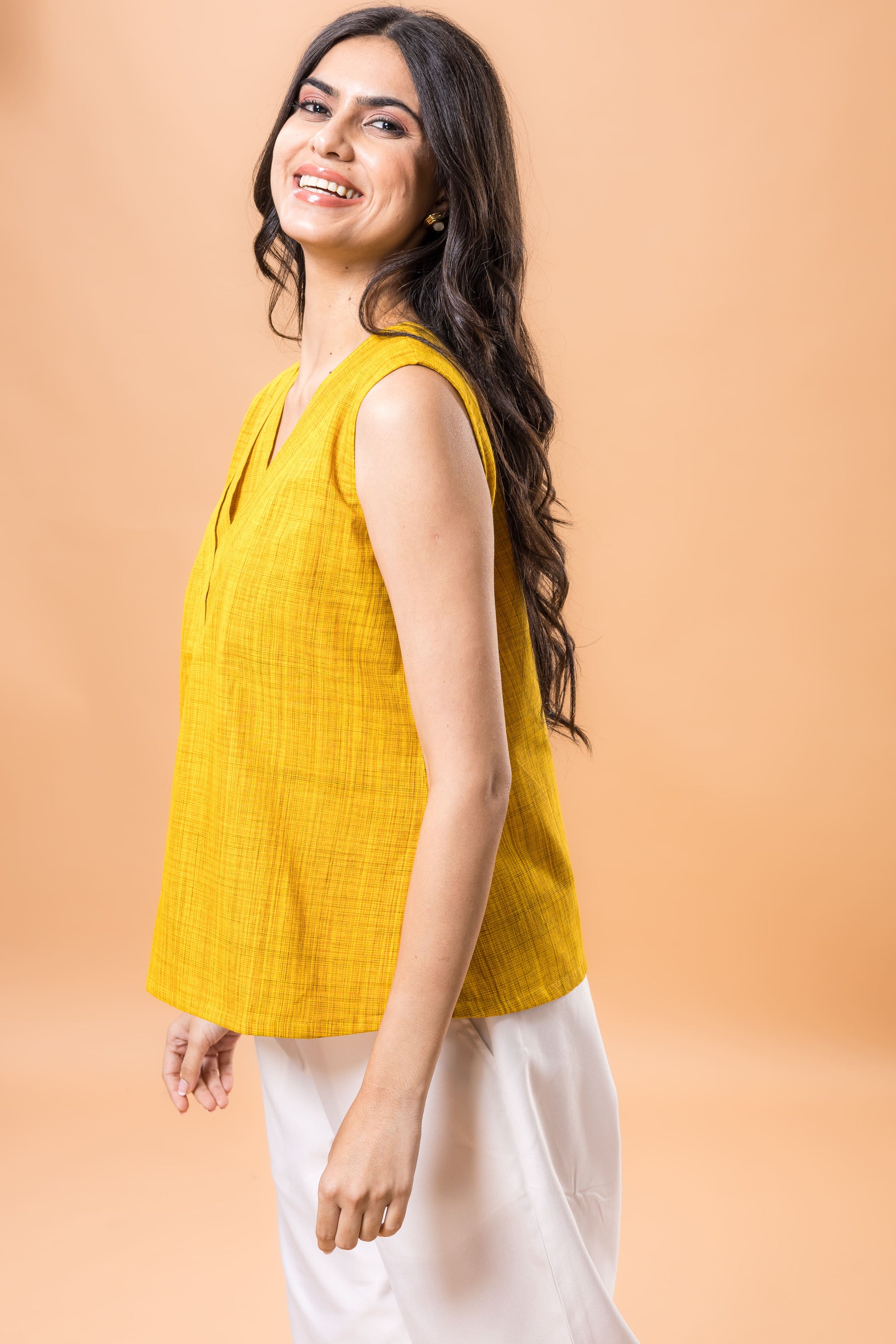 Pure Cotton Daylight Yellow cotton top