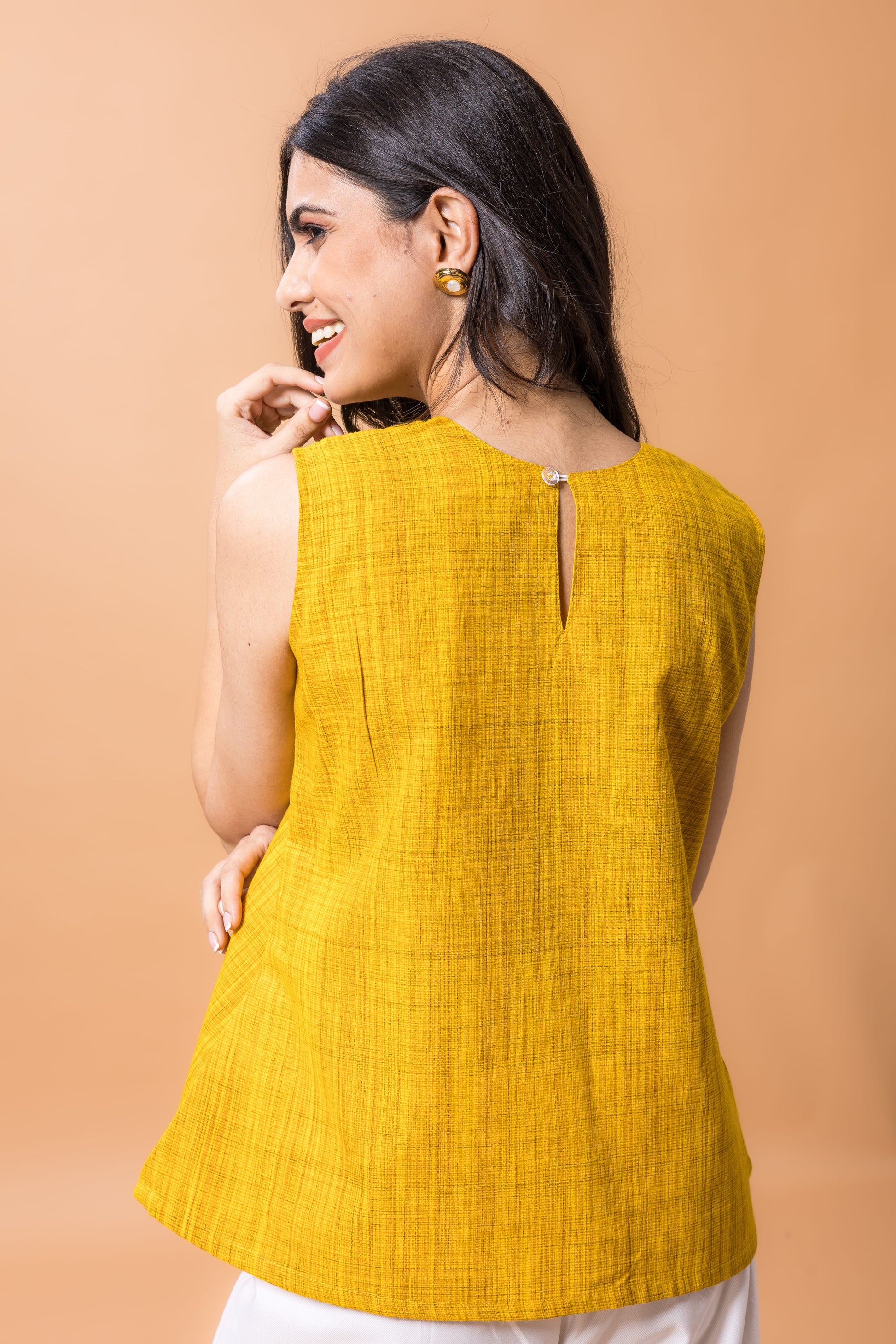 Pure Cotton Daylight Yellow cotton top