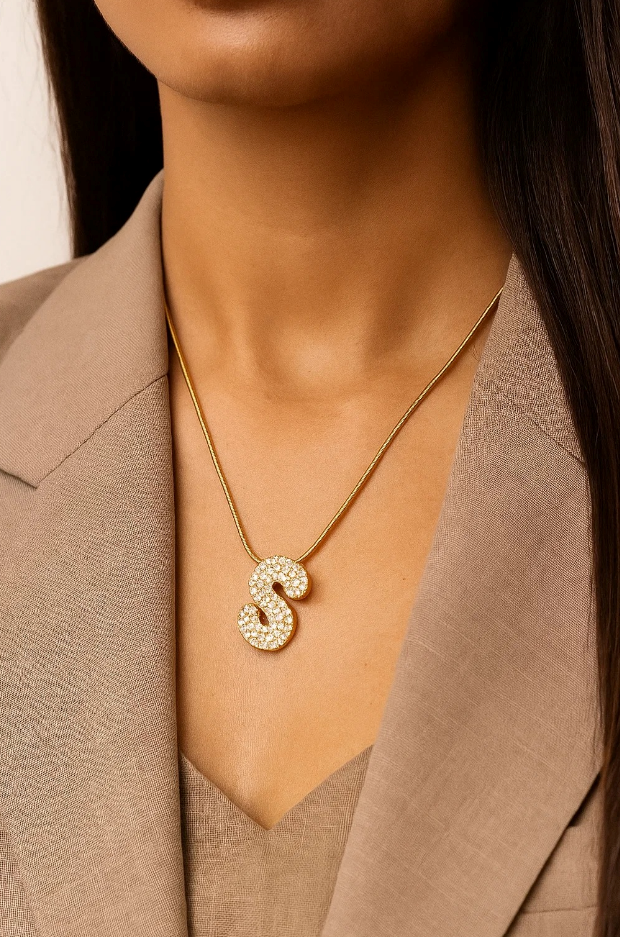 Sophisticated S Letter Necklace