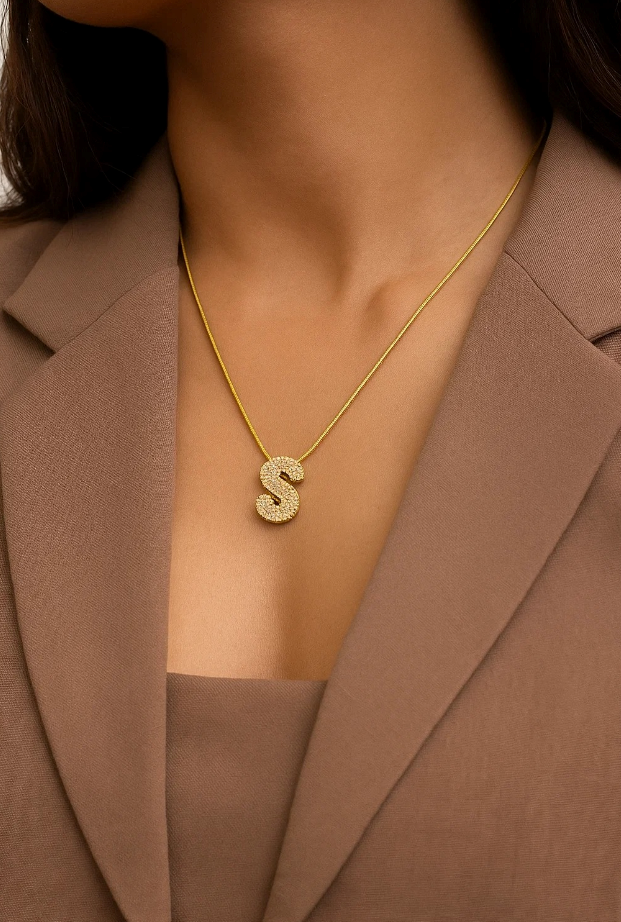 Sophisticated S Letter Necklace