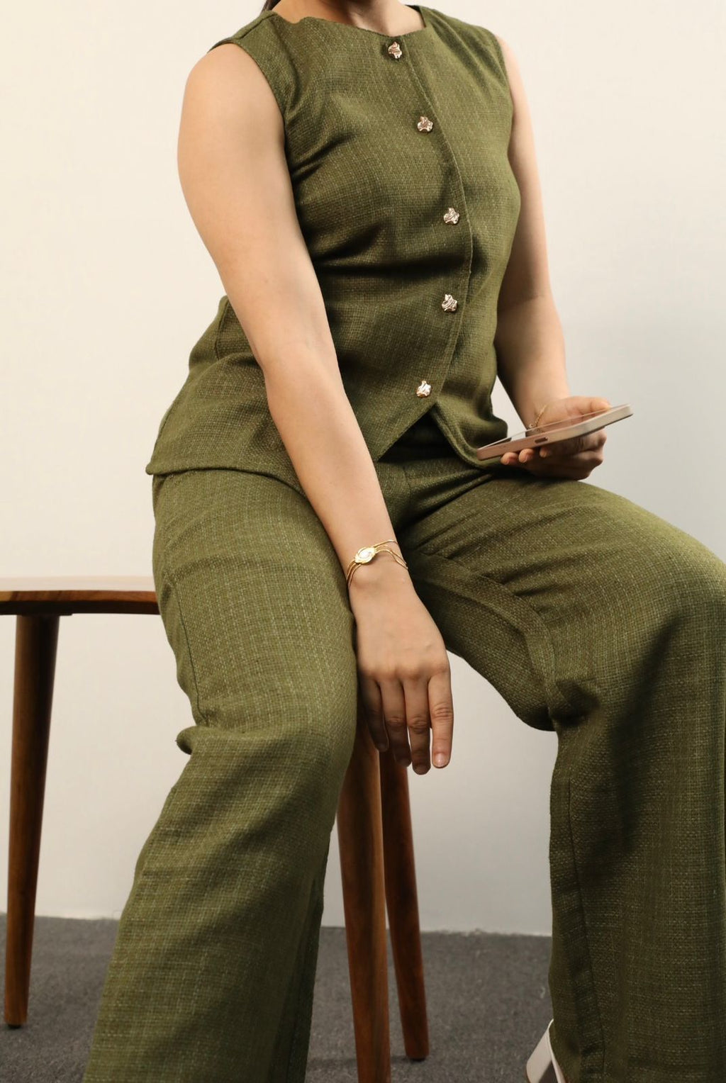 Forest Green Checkered Coord Set