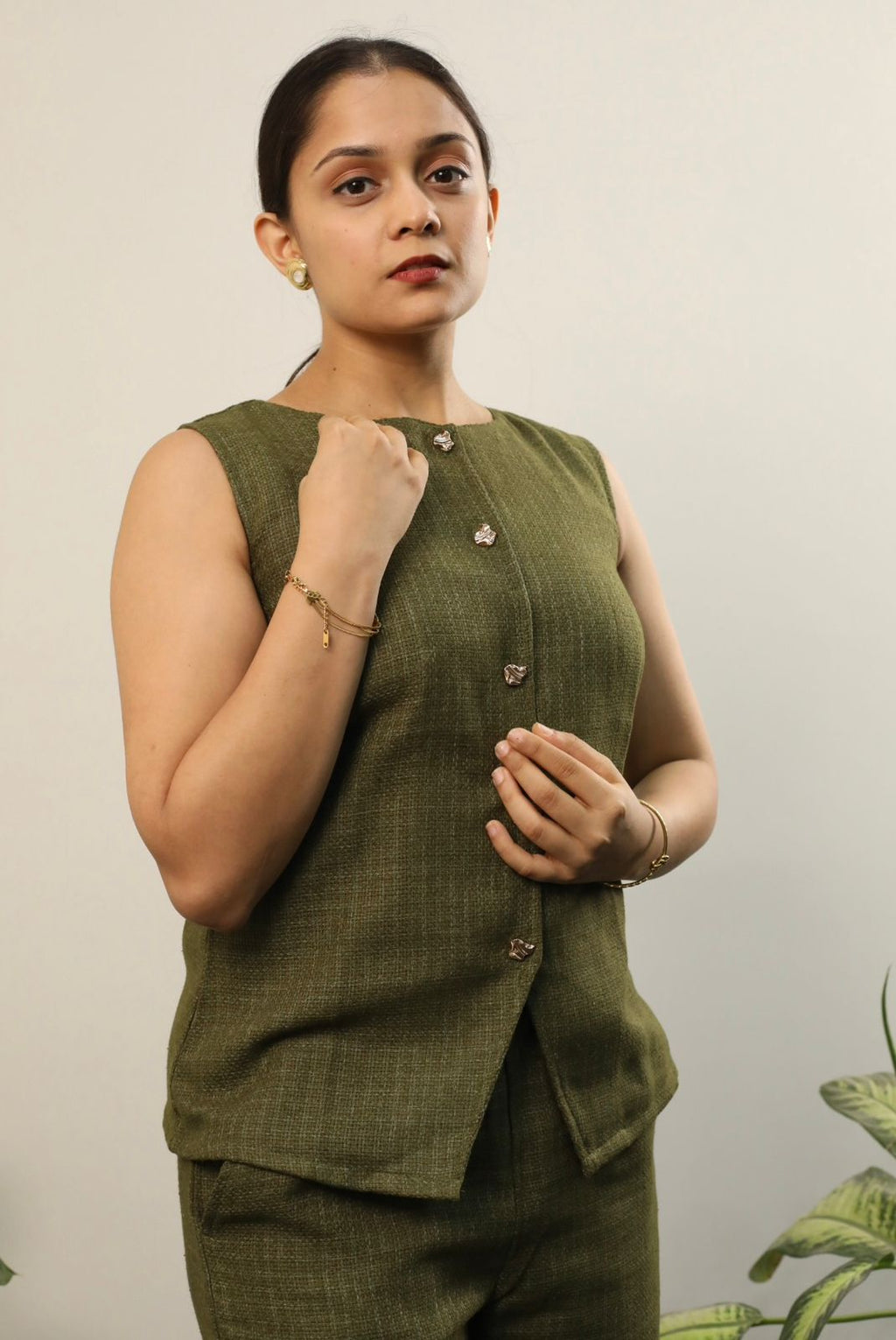 Forest Green Checkered Coord Set